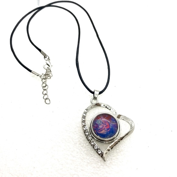 Heart Necklace Handmade 20mm snap SN20 - Picture 3 of 4